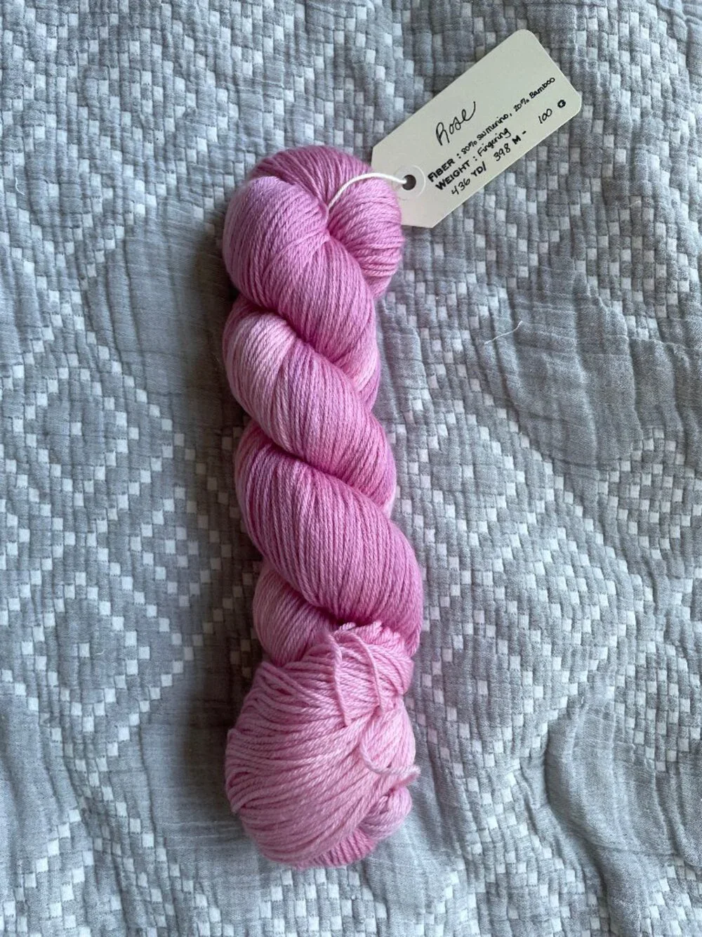 Gingko B. Merino Wool Bamboo Fingering Weight Botanically Dyed Yarn